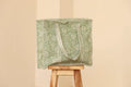 Sage Green Quilted Cotton Tote